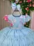Vestido Menina Bonita Jardim Encantado Azul Bebe Natalia - comprar online
