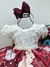 Vestido Infantil Off Peito Nervura Saia Marsala Florido Luxo - comprar online