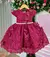 Vestido Marie Jardim Encantado Luxo Marsala