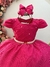 Vestido Infantil Longo Pink Busto Nervura Festas Daminhas - comprar online