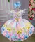 Vestido Infantil Marie Rosa Jardim Encantado