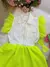 Vestido Blogueirinha Babado Rebeca Verde Neon - comprar online