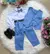 Conjunto Miss Cherry Social Leonardo Colete Azul Serenity