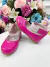 Sapatinho Pink Verniz de Tornozeleira com Strass e Pérolas - Mirella Encanto Kids