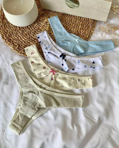 Calcinha Fio Duplo em Algodão