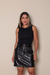 Saia em couro Jheny Preta - comprar online