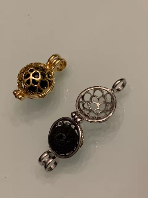 Pingente Difusor de Óleo Essencial PRATEADO (envio 20/11)