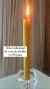 Vela tradicional alveolada 20cm altura x 2cm de diâmetro de cera de abelha 100% pura