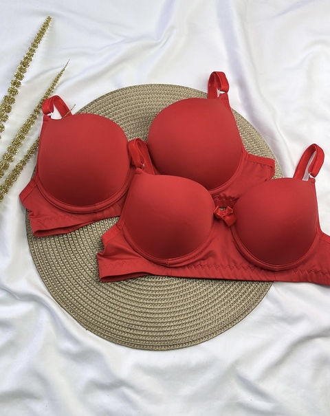 Sutiã reforçado com bojo - Vermelho