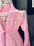 Robe de tule manga com detalhes em renda - comprar online