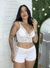 Baby Doll sexy com detalhes em renda - Branco