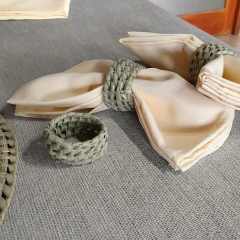 PORTA SERVILLETA FIBRAS NATURALES - SET X 6