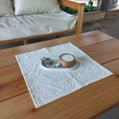 SET BANDEJA CONCRETO Y VELA + BASE DALLAS