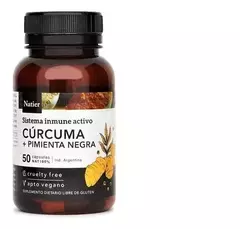 Cúrcuma + pimienta negra x 50 cáps. - NATIER