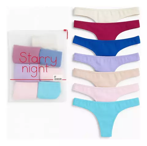 PACK X7 COLA LESS ALGODON Y LYCRA.