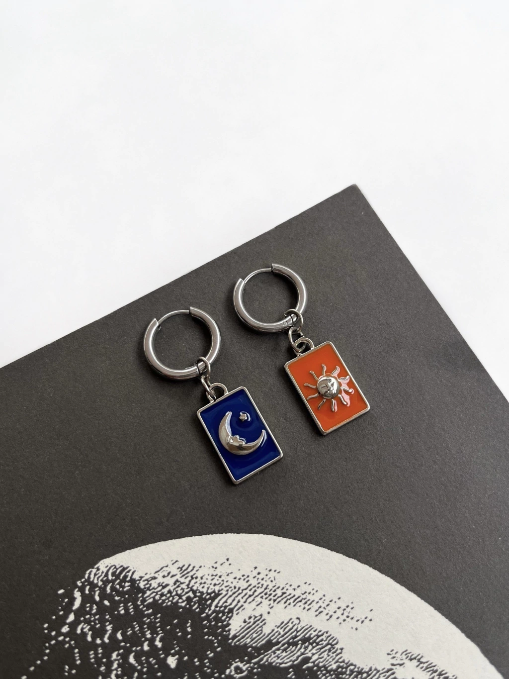 Brinco Argola Cartas de Tarot | Prata