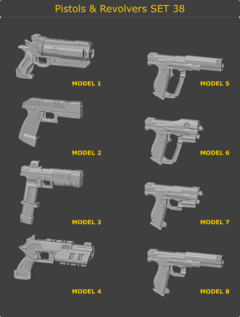 Pistols & Handguns Set 38