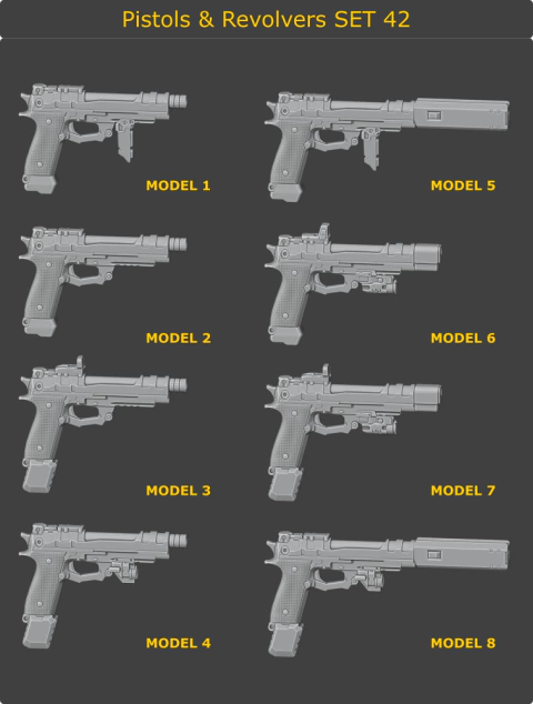 Pistols & Handguns Set 42