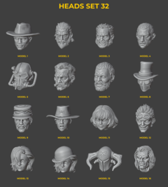 Heads Set 32