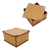 Caixa no MDF Crú Lisa 15x15x5cm - comprar online