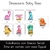 Totem Base em Acrílico Dinossauros Baby Rosa - comprar online