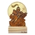 Totem São Jorge com Base de pinus Personalizado