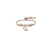Pulsera Oro rosado 18k: Letra personalizada Q