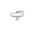 Pulsera Oro rosado 18k: Letra personalizada R