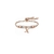 Pulsera Oro rosado 18k: Letra personalizada X