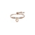 Pulsera Oro rosado 18k: Letra personalizada O