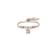 Pulsera Oro rosado 18k: Letra personalizada S