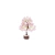 Árbol de Piedras Preciosas Curativas de Feng Shui: Cuarzo Rosa con Alambre Dorado
