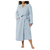 Bata de Longitud Completa en Tela Ligera: Azul Viejo - comprar en línea