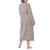 Bata de Longitud Completa en Tela Ligera: Gris Humo - comprar en línea