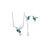Conjunto de Joyas Plata S925 con Swarovski Esmeralda: Elegante Colibrí