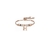 Pulsera Oro rosado 18k: Letra personalizada H
