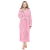 Bata de Felpa con Solapa Mimosamente Suave NY Threads®: Rosado