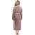 Bata de Felpa con Solapa Mimosamente Suave NY Threads®: Gris Topo en internet