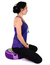 Zafu Cudegui® Cojín de Meditación con Mandalas: Morado - tienda en línea