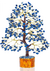 Árbol de Piedras Preciosas Curativas de Feng Shui: Lapis Lazuli con Alambre Dorado - comprar en línea
