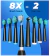 Cepillo de Dientes Eléctrico TEETHEORY® con 8 Cabezales en Negro - Styla