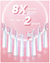 Cepillo de Dientes Eléctrico TEETHEORY® con 8 Cabezales en Rosa