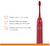 Imagen de Cepillo de Dientes Eléctrico WOLK® T6421 - Blanqueador con Sensor de Presión y 5 Modos, Incluye 8 Cabezales Dupont y Estuche de Viaje Premium (Rojo)