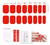 Wedhapy® Pegatinas de Uñas de Gel - Tiras Autoadhesivas en Rojo Brillante para Arte de Uñas Semipermanente - Styla