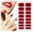 Wedhapy® Pegatinas de Uñas de Gel - Tiras Autoadhesivas en Rojo Oscuro Brillante para Arte de Uñas Semipermanente - Styla