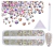 GeorgeX® Set de 2100 Diamantes de Imitación para Uñas - Brillantes Gemas de Cristal AB en 6 Tamaños con Bolígrafo y Disco Triangular para Decoración de Uñas y Manualidades - comprar en línea