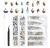 LISAPRO® Kit de Juego de Uñas: 120 Cristales + 1728 Diamantes de Imitación en Varias Formas - Accesorios Luminosos de Alta Calidad para Arte de Uñas, Teléfonos, Ropa, Zapatos y Bolsos - comprar en línea