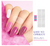 Kit de Manicura con Tiras de Uñas de Gel Semitransparentes Minkissy - 5 Hojas con Lima de Uñas - Styla
