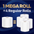 White Cloud® Papel Higiénico Ultra Suave y Fuerte - Pack de 4 Paquetes de 6 Mega Rollos (Total 96 Rollos Normales) - tienda en línea