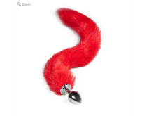Plug Anal Rabo de Raposa - Vermelho 40 cm Tamanho M - SI